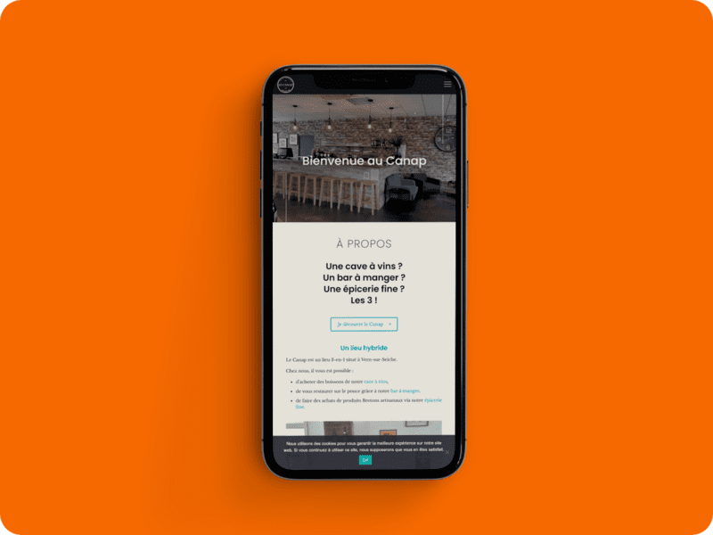 Site Vitrine Le Canap Version Mobile