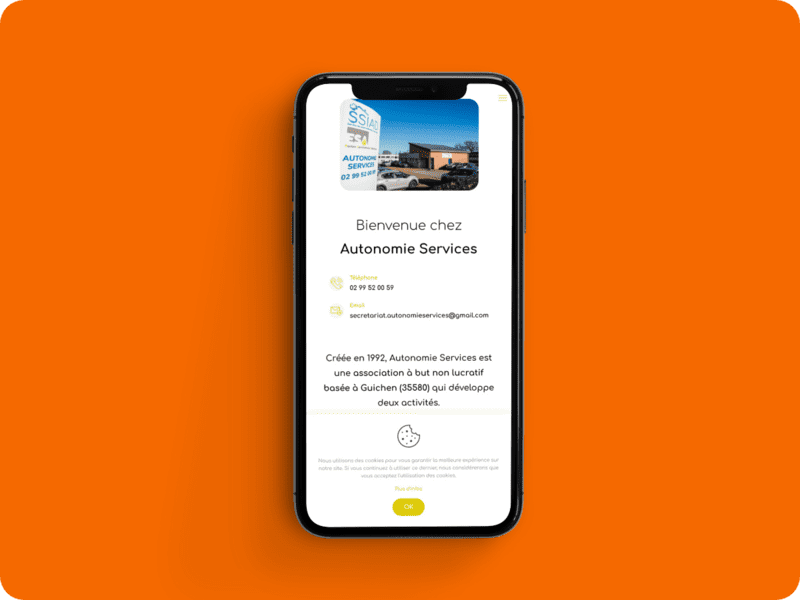 Site Vitrine Autonomie Services Version Mobile