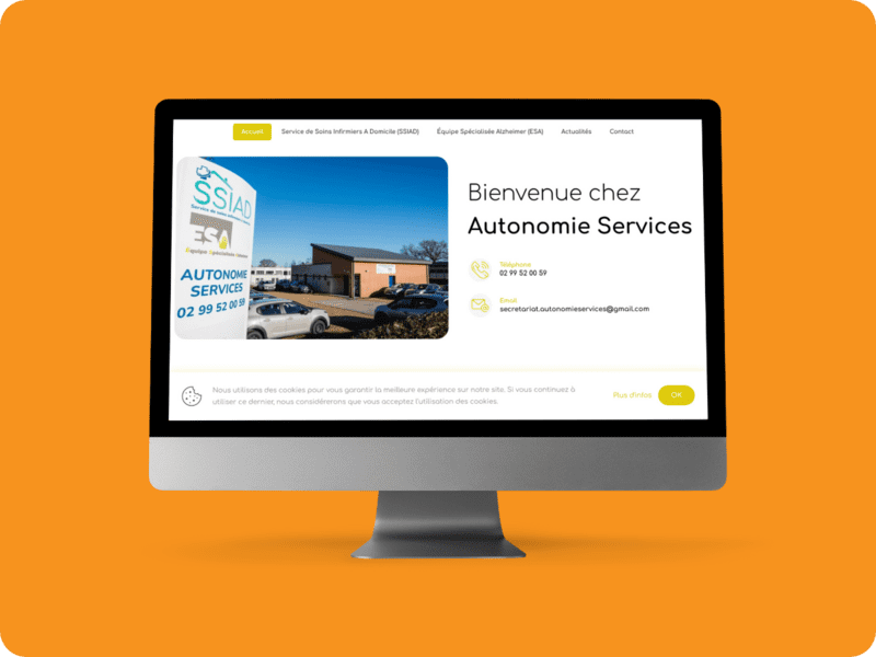 Site Vitrine Autonomie Services Version Ordinateur