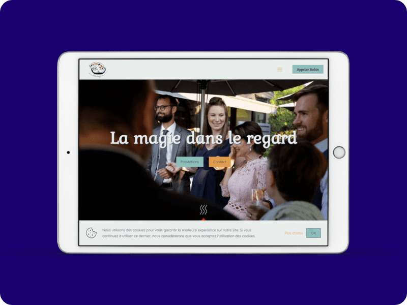 Site One-Page Robin Magicien Version Tablette