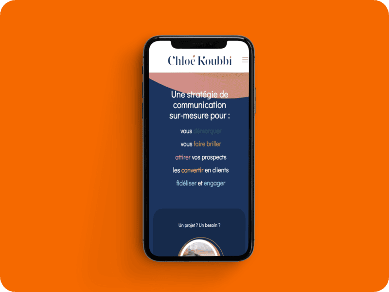 Site Vitrine Chloé Koubbi Version Mobile