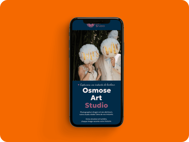 Site Vitrine Osmose Art Studio Version Mobile