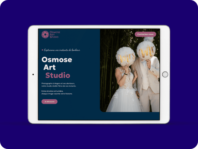 Site Vitrine Osmose Art Studio Version Tablette