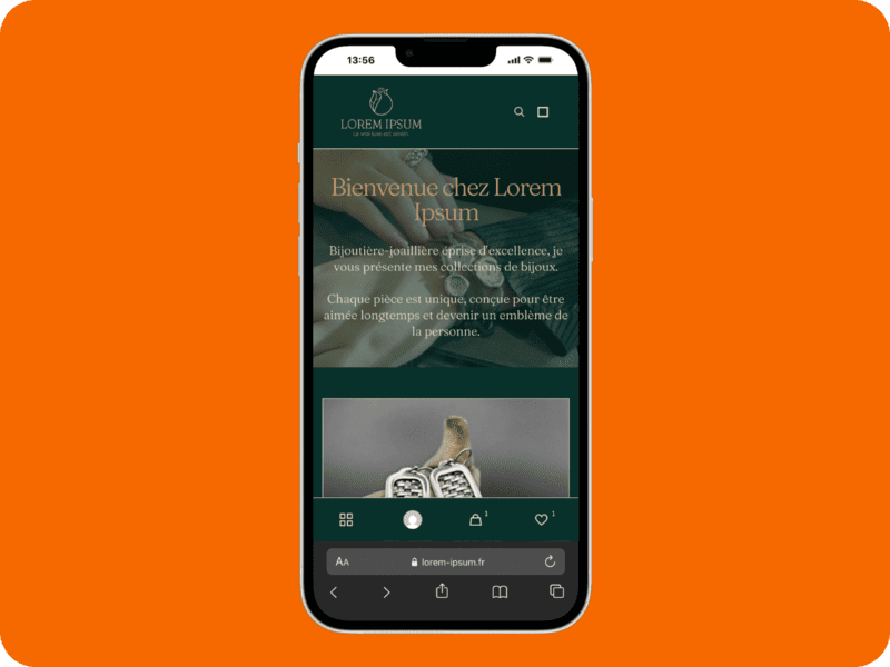 Site Marchand Lorem Ipsum Version Mobile
