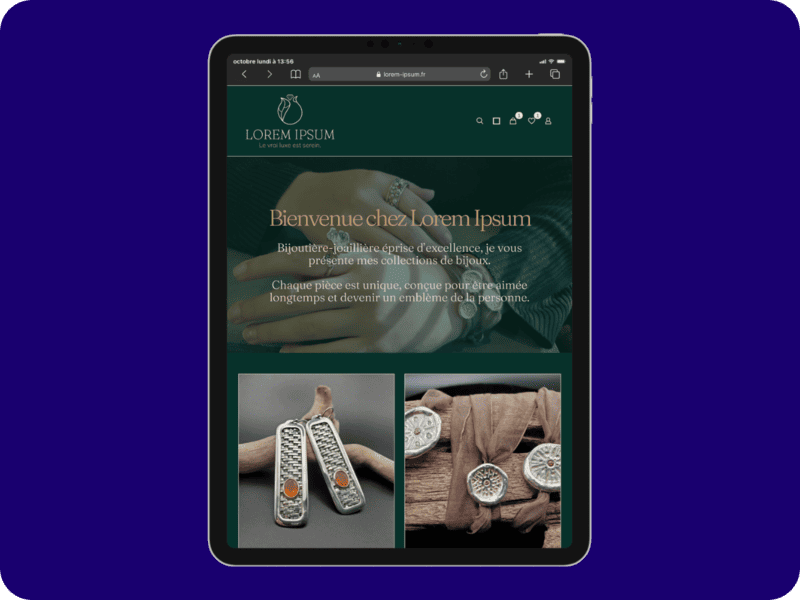Site Marchand Lorem Ipsum Version Tablette