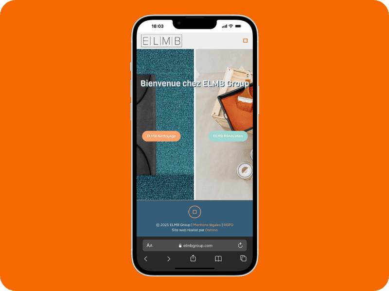 Site Vitrine ELMB Group Version Mobile