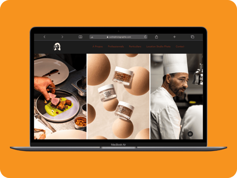 Site Vitrine Wallet Photographie Version Ordinateur