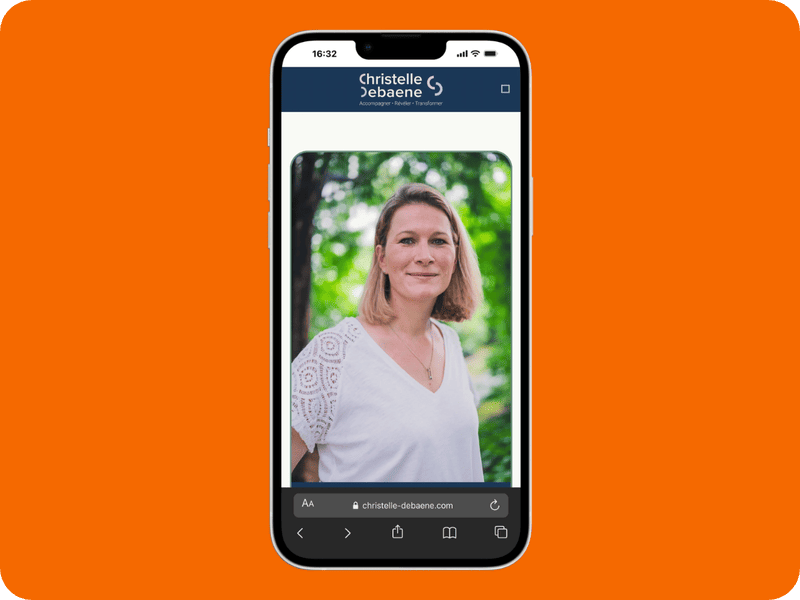 Site One-Page Christelle Debaene Version Mobile