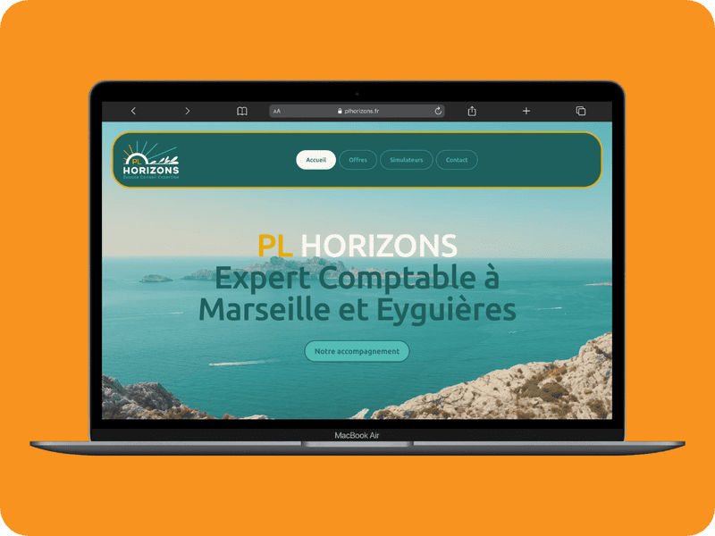 Site Vitrine PL Horizons Version Ordinateur